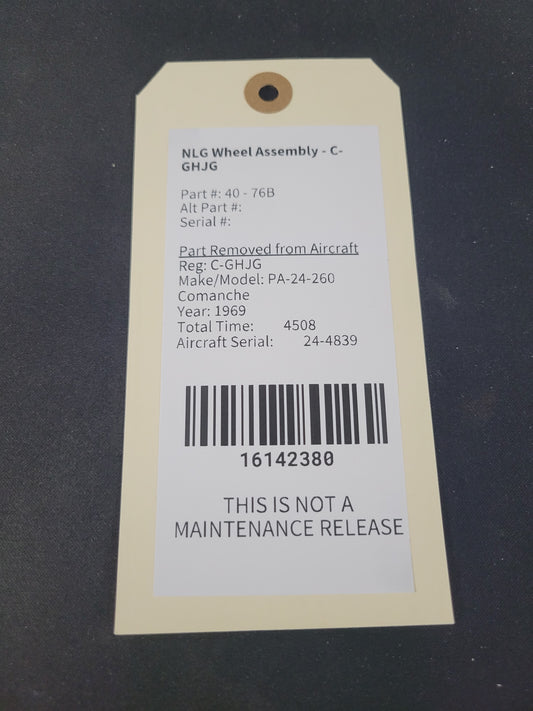 NLG Wheel Assembly - C-GHJG