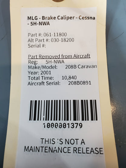MLG - Brake Caliper - Cessna - 5H-NWA