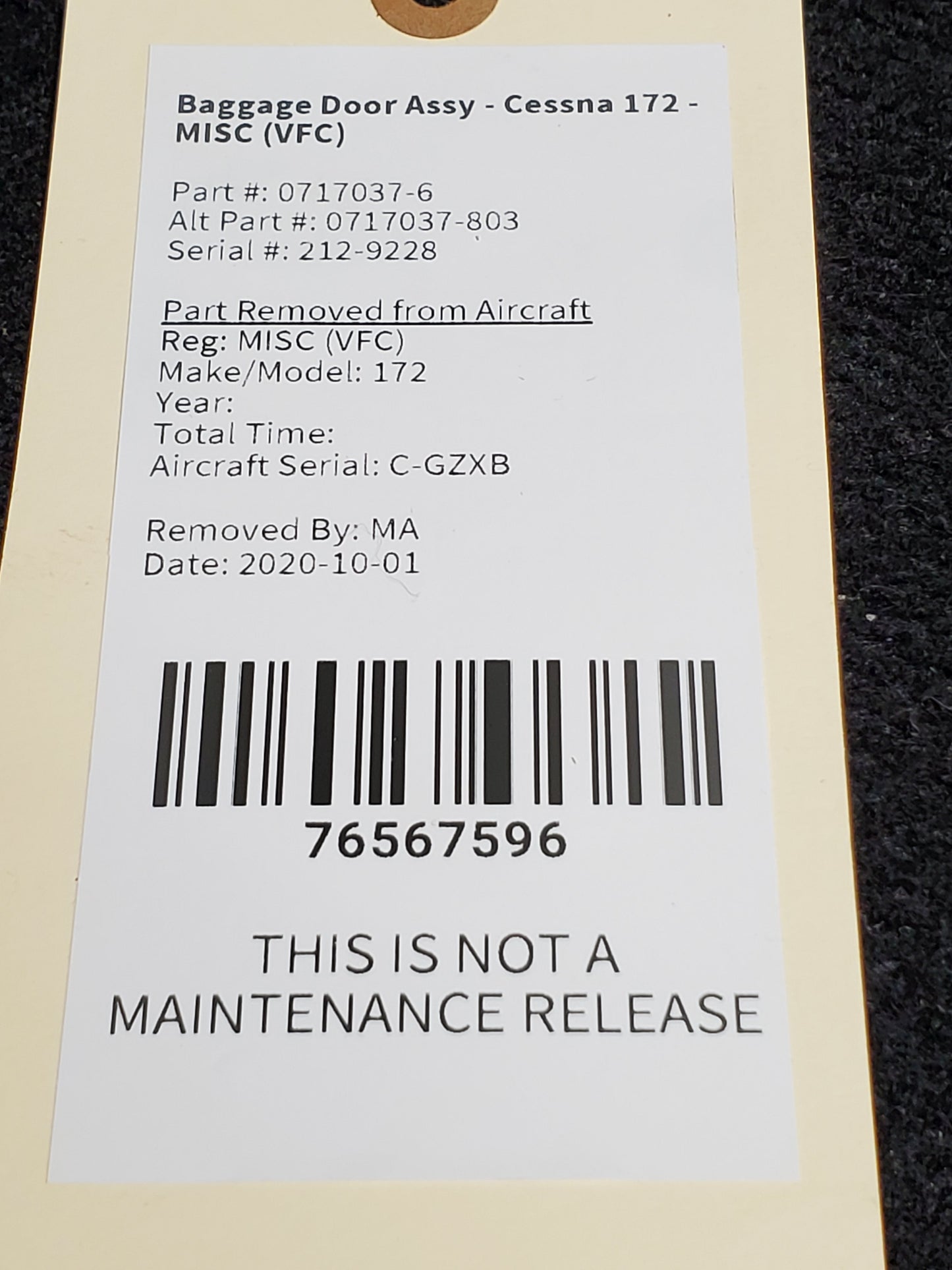 Baggage Door Assy - Cessna 172 - MISC (VFC)