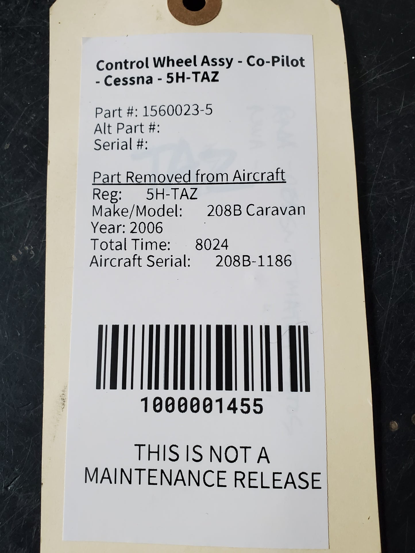 Control Wheel Assy - Co-Pilot - Cessna - 5H-TAZ