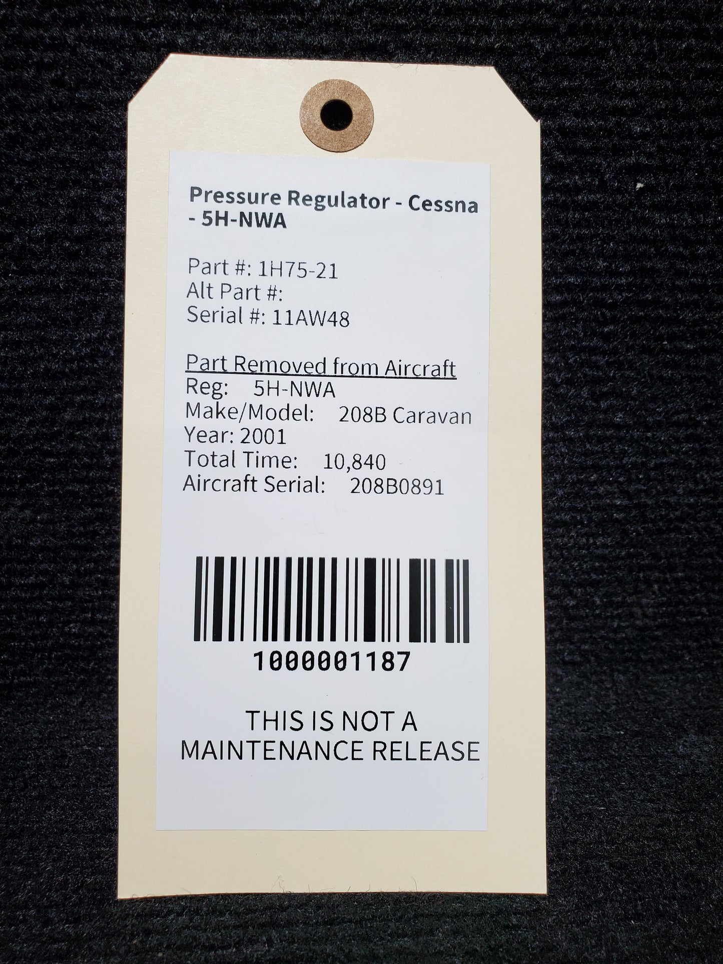Pressure Regulator - Cessna - 5H-NWA