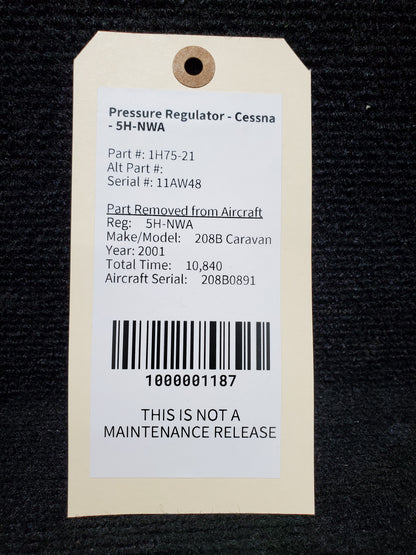 Pressure Regulator - Cessna - 5H-NWA