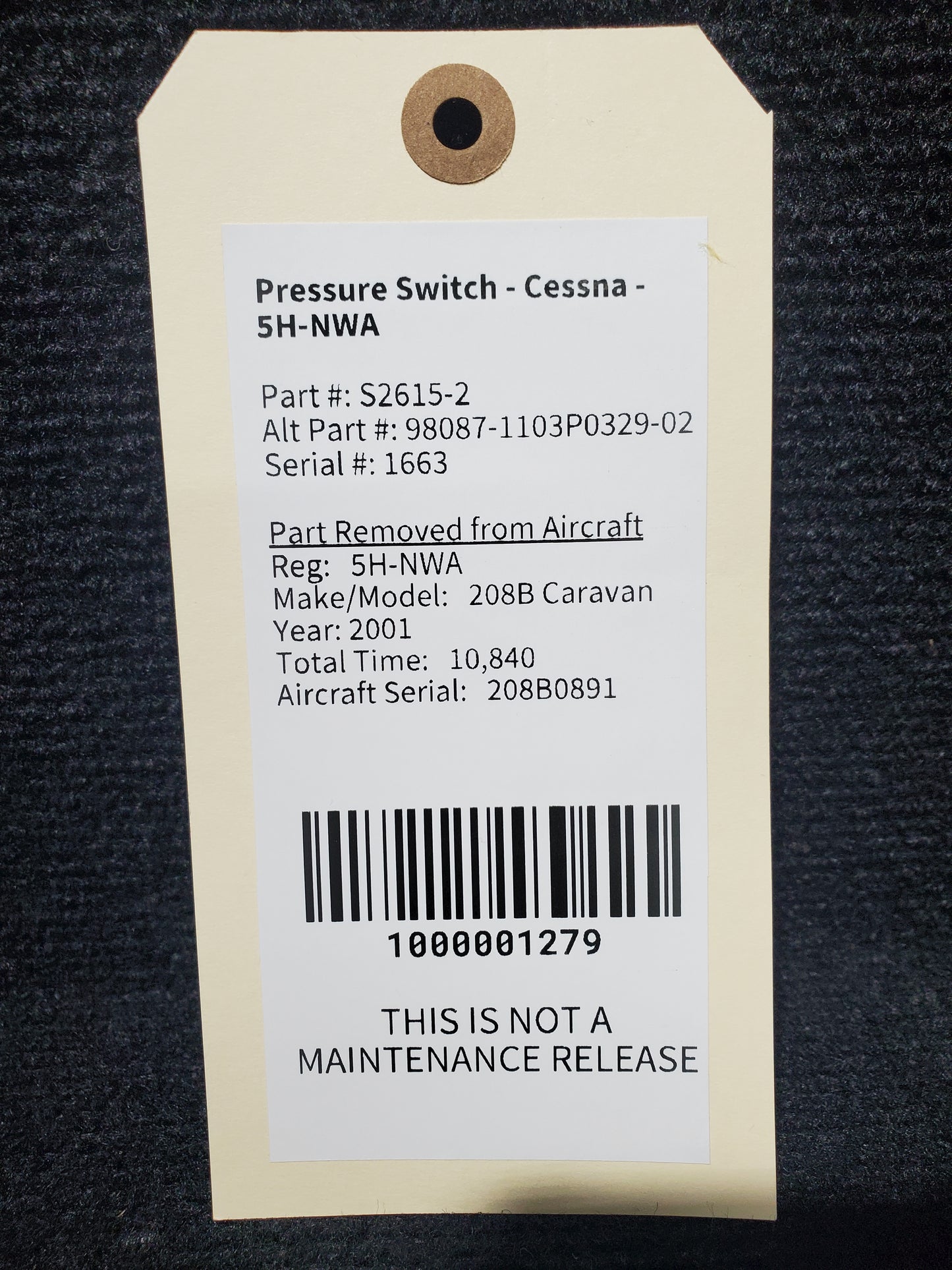 Pressure Switch - Cessna - 5H-NWA