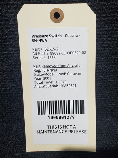 Pressure Switch - Cessna - 5H-NWA