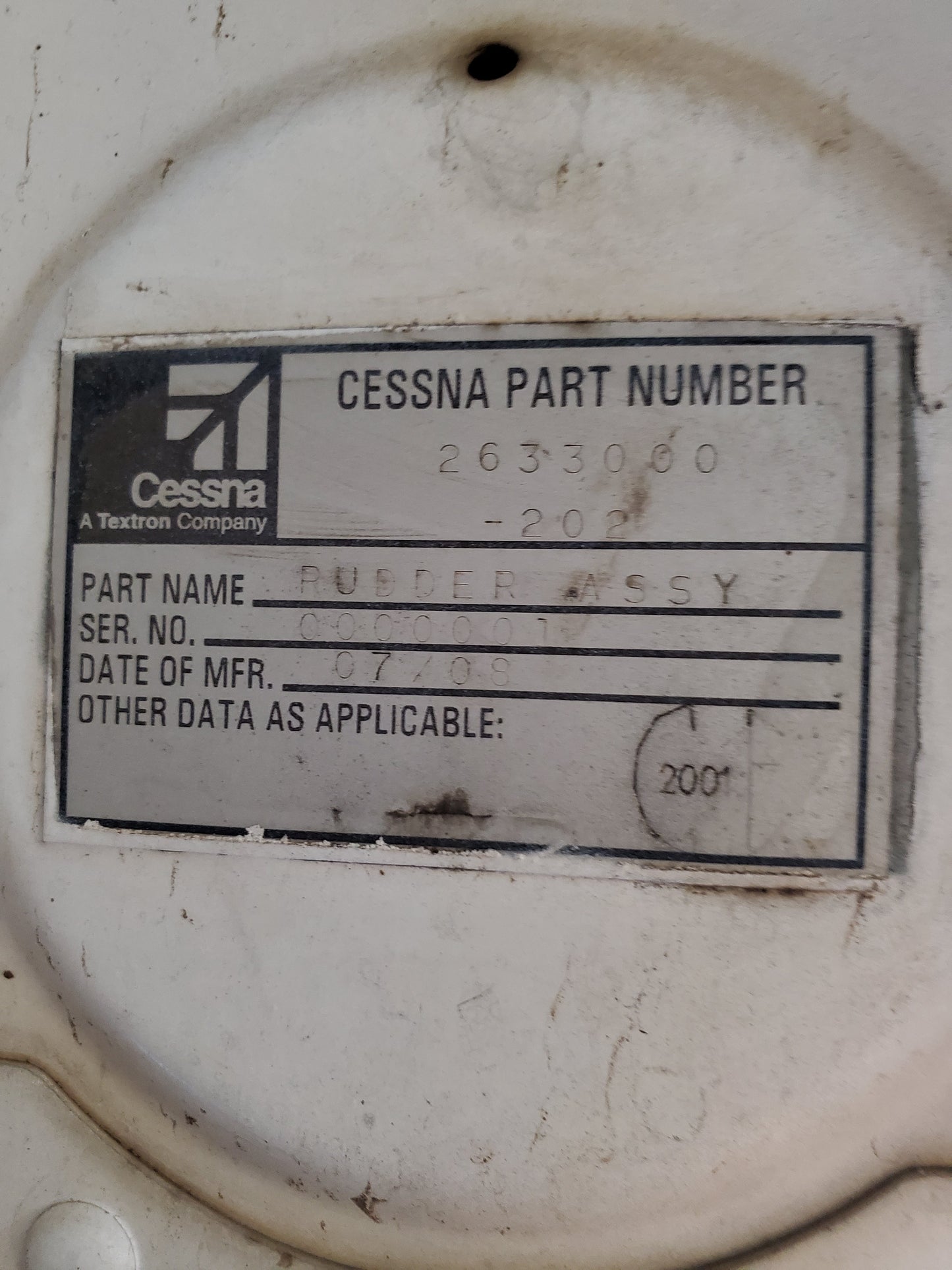 Rudder - Cessna 208B - 5H-NWA