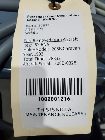 Passenger Door Step Cable - Cessna - 5Y-RNA