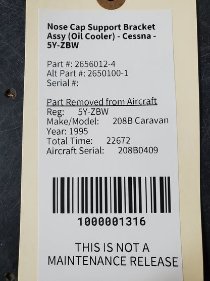 Nose Cap Support Bracket Assy (Oil Cooler) - Cessna - 5Y-ZBW