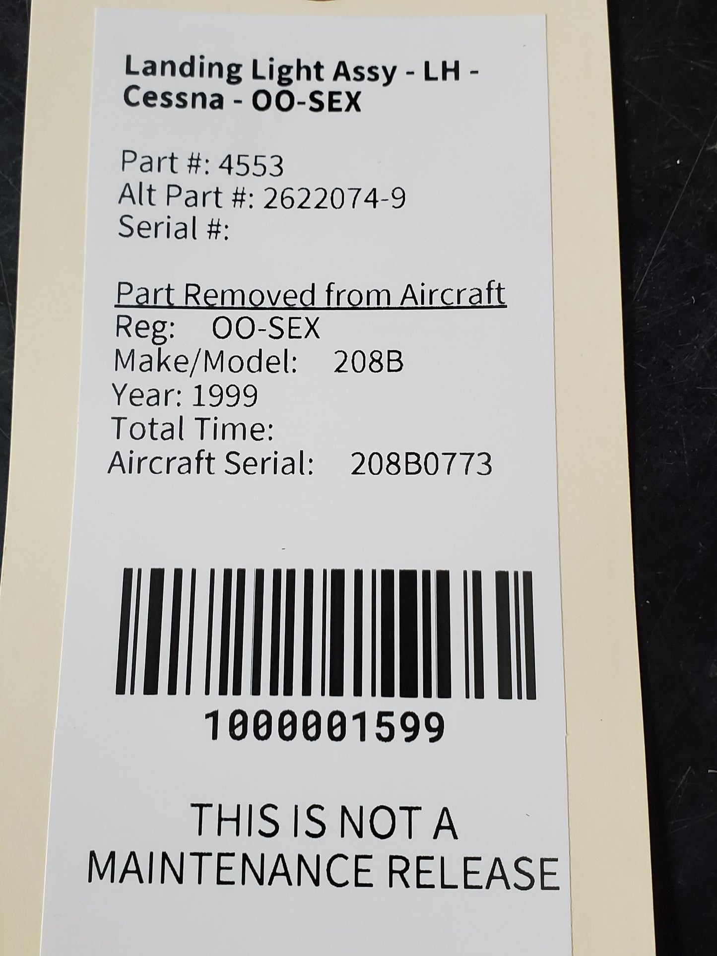 Landing Light Assy - LH - Cessna - OO-SEX
