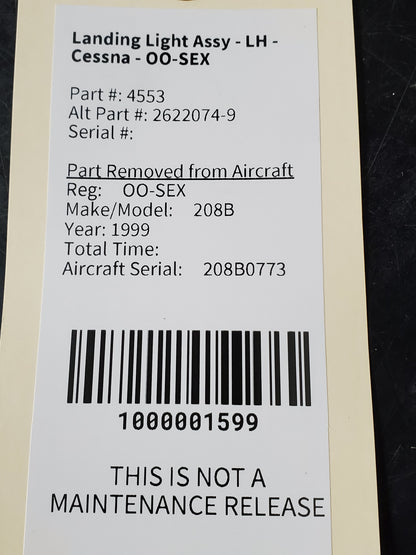 Landing Light Assy - LH - Cessna - OO-SEX