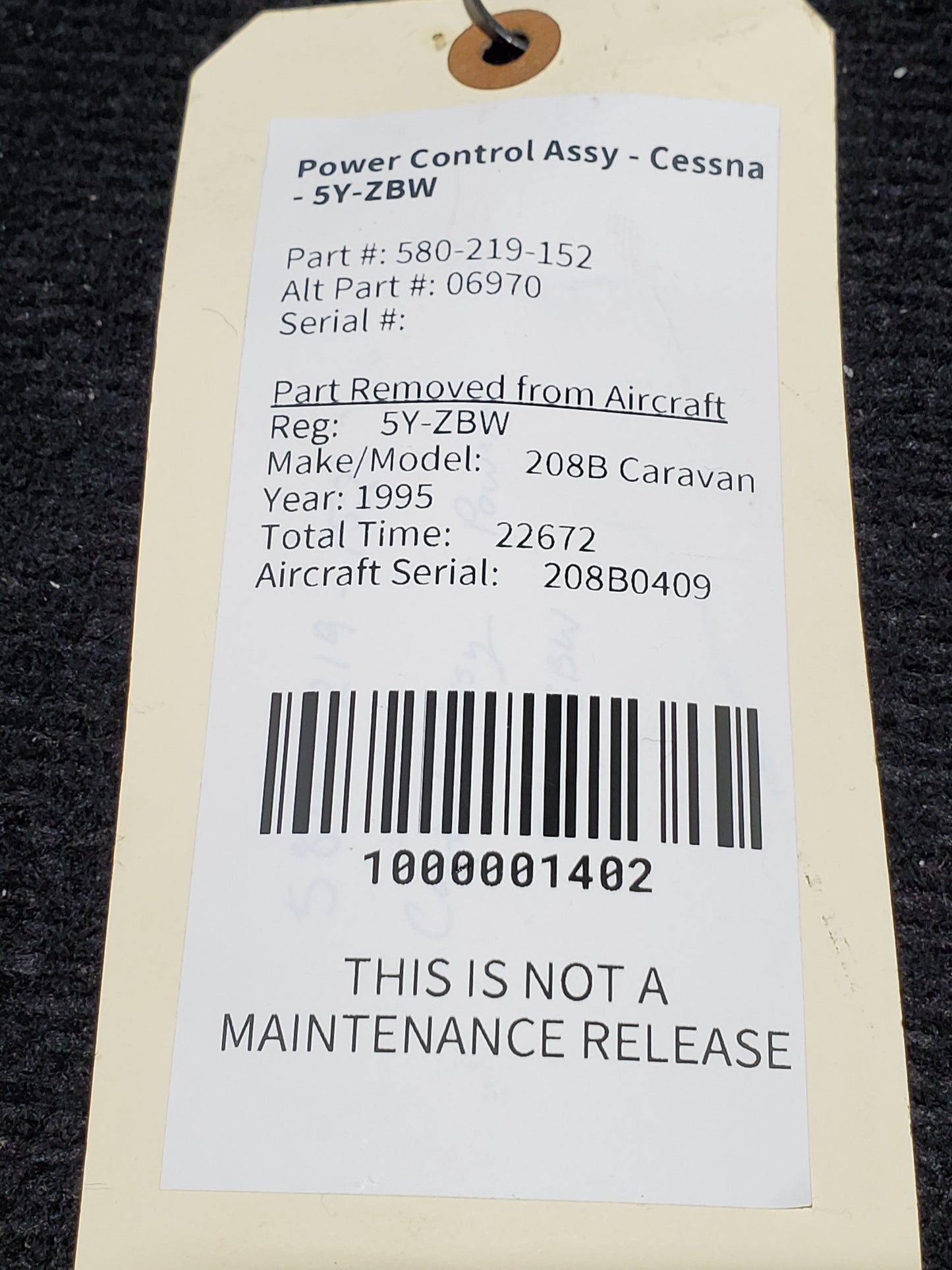 Power Control Assy - Cessna - 5Y-ZBW