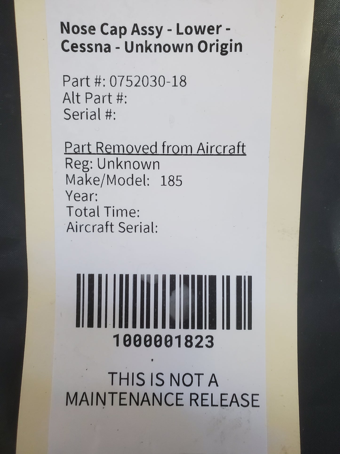 Nose Cap Assy - Lower - Cessna - Unknown Origin