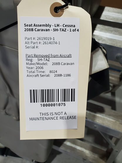 Seat Assembly - LH - Cessna 208B Caravan - 5H-TAZ - 1 of 4
