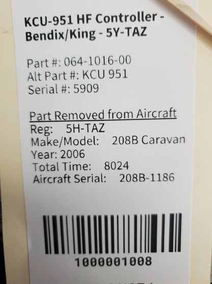 KCU-951 HF Controller - Bendix/King - 5H-TAZ