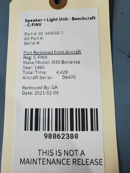 Speaker + Light Unit - Beechcraft - C-FINV