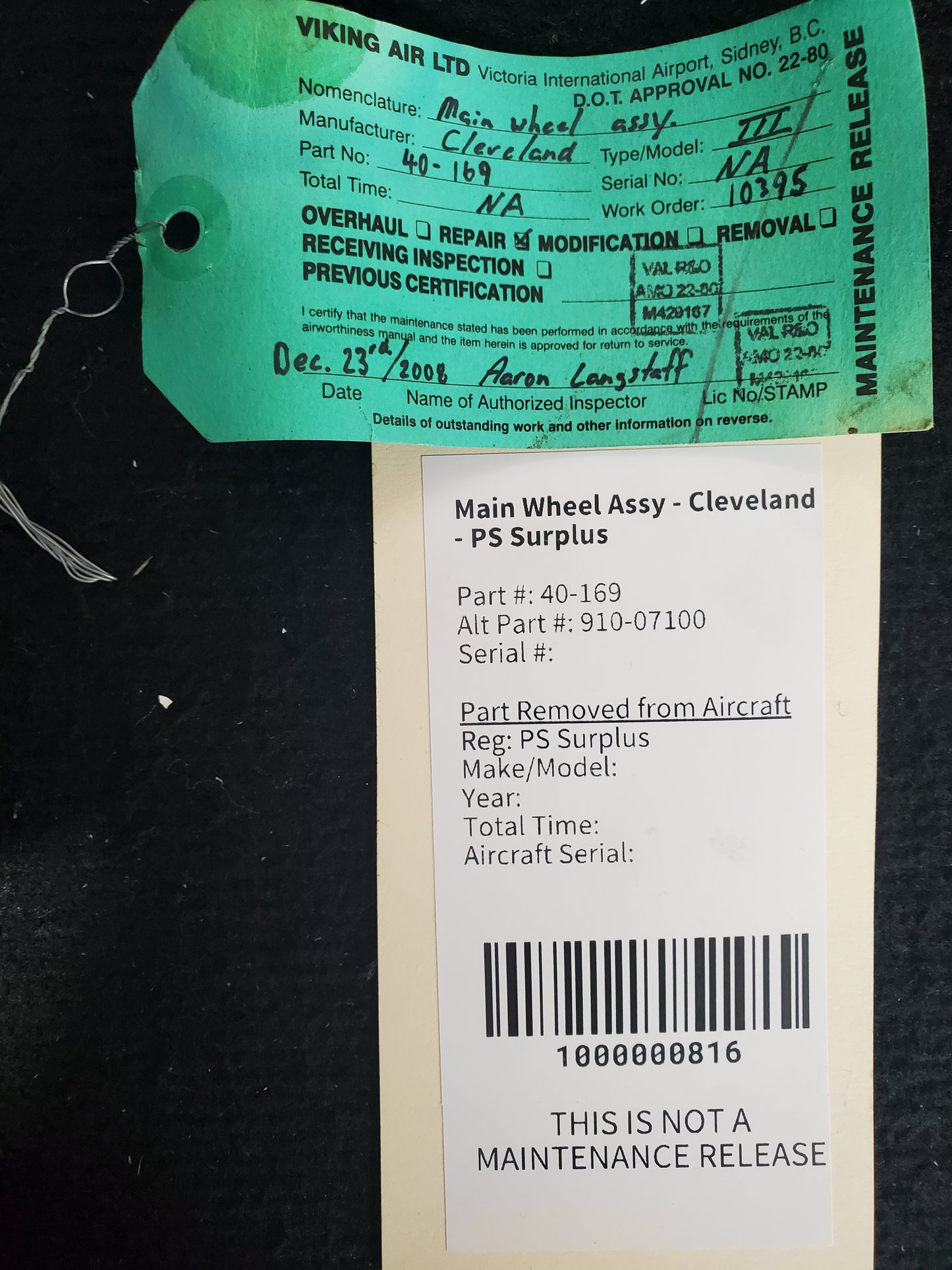 Main Wheel Assy - 6.5-10 - Cleveland - PS Surplus