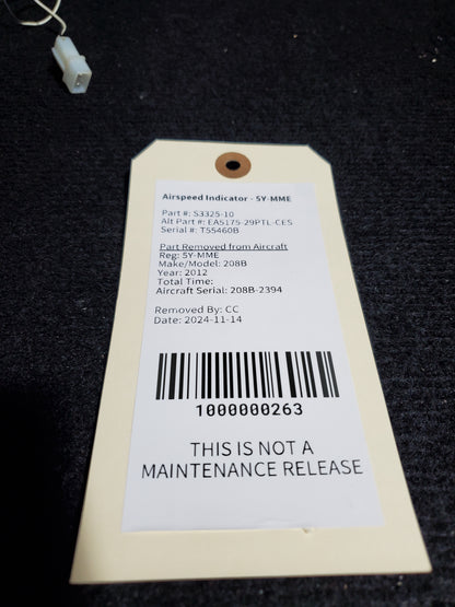 Airspeed Indicator - Cessna - 5Y-MME