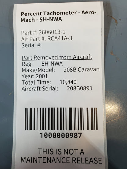 Percent Tachometer - Aero-Mach - 5H-NWA