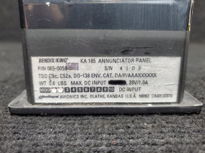 Annunciator Panel - Bendix/King - OO-SEX