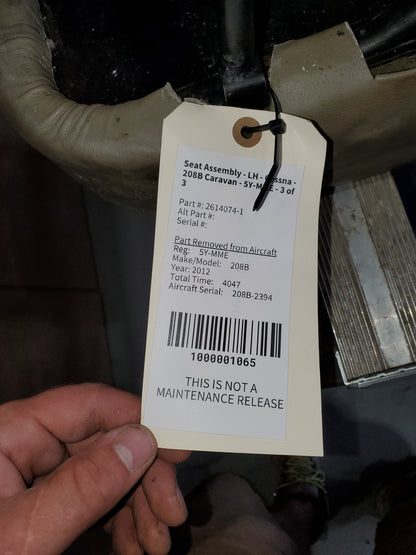 Seat Assembly - LH - Cessna - 208B Caravan - 5Y-MME - 3 of 3
