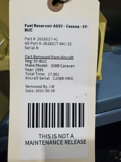 Fuel Reservoir Assy - Cessna - 5Y-BUC
