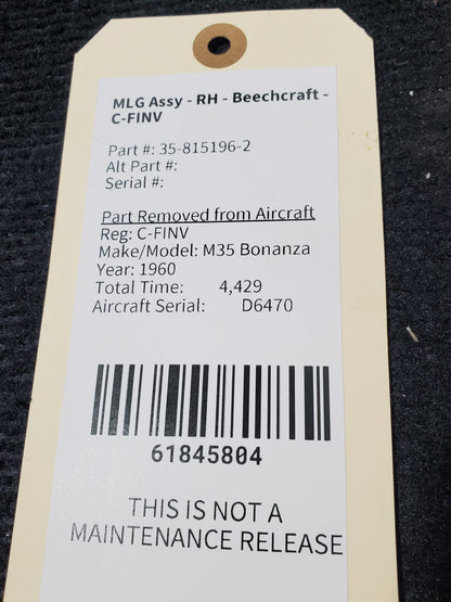 MLG Assy - RH - Beechcraft - C-FINV