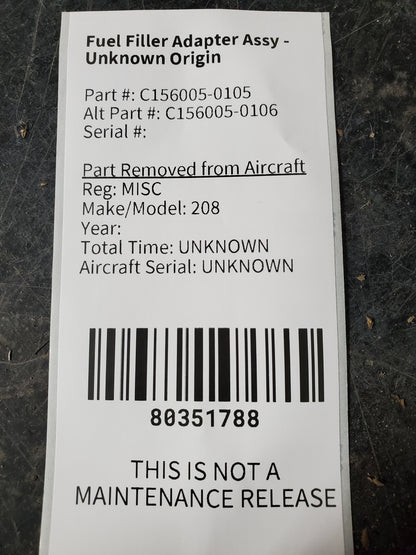 Fuel Filler Adapter Assy - Unknown Origin