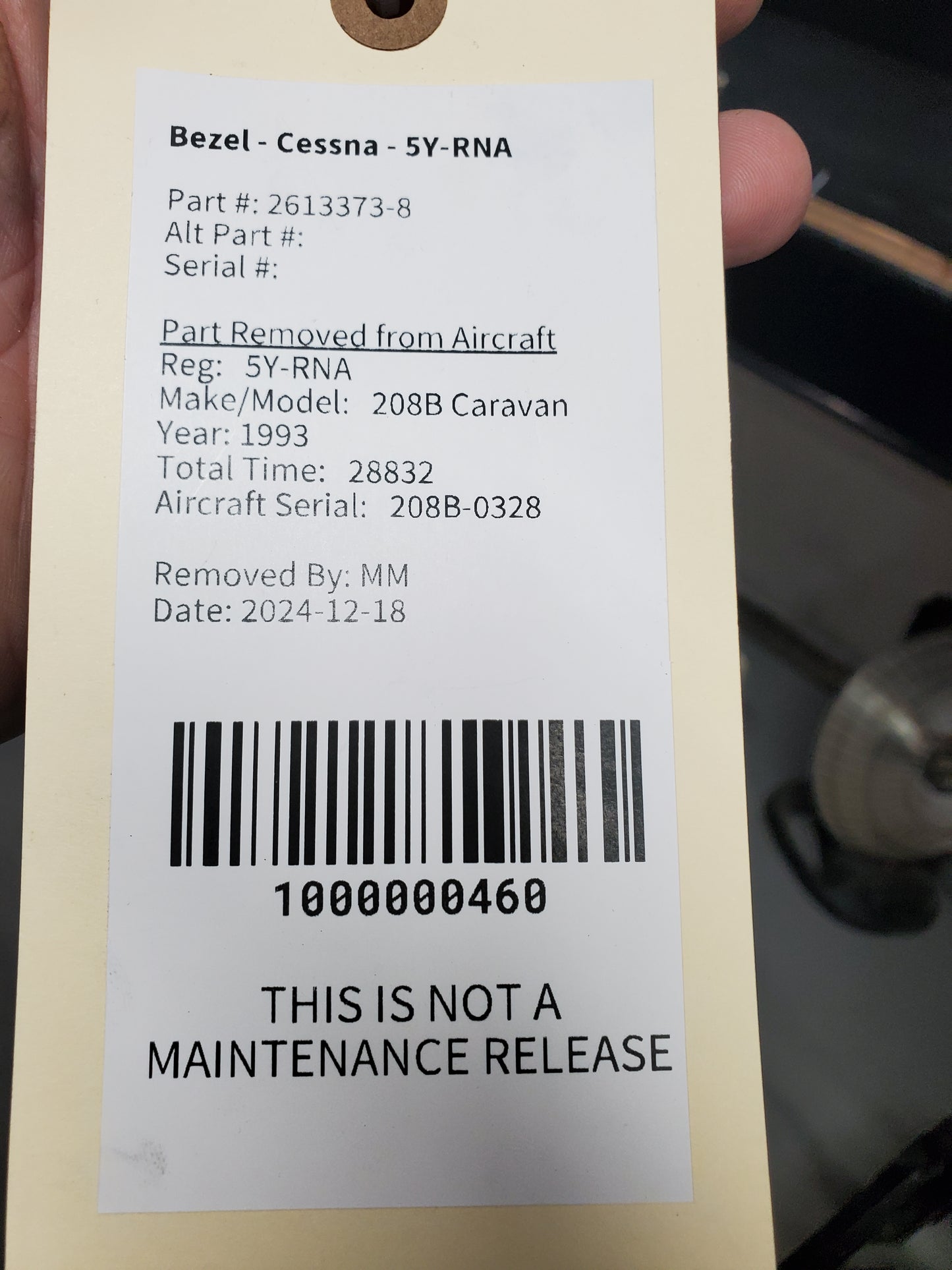 Bezel (Inertial Separator) - Cessna - 5Y-RNA