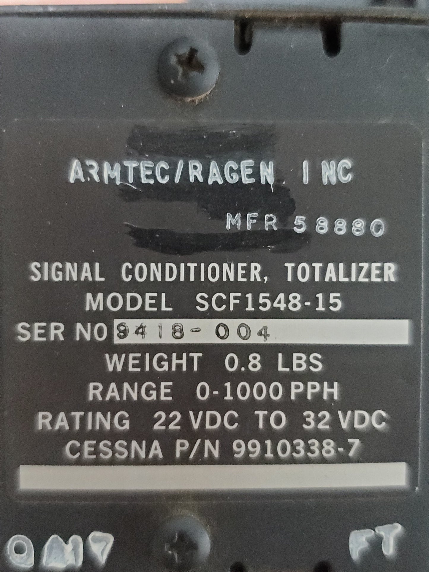 Signal Conditioner Totalizer - Armtec/Ragen - 5Y-ZBW