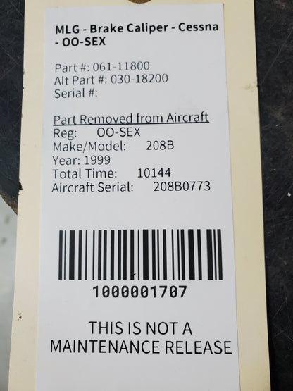 MLG - Brake Caliper - Cessna - OO-SEX