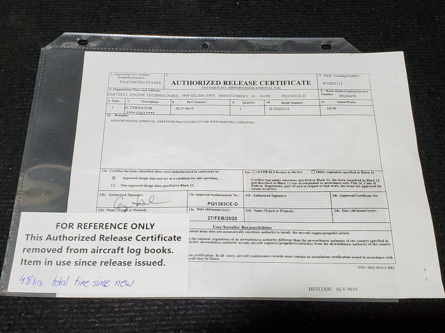 ALTERNATOR (LH ENGINE) - C-FSYN
