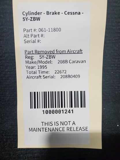 MLG - Brake Caliper - Cessna - 5Y-ZBW