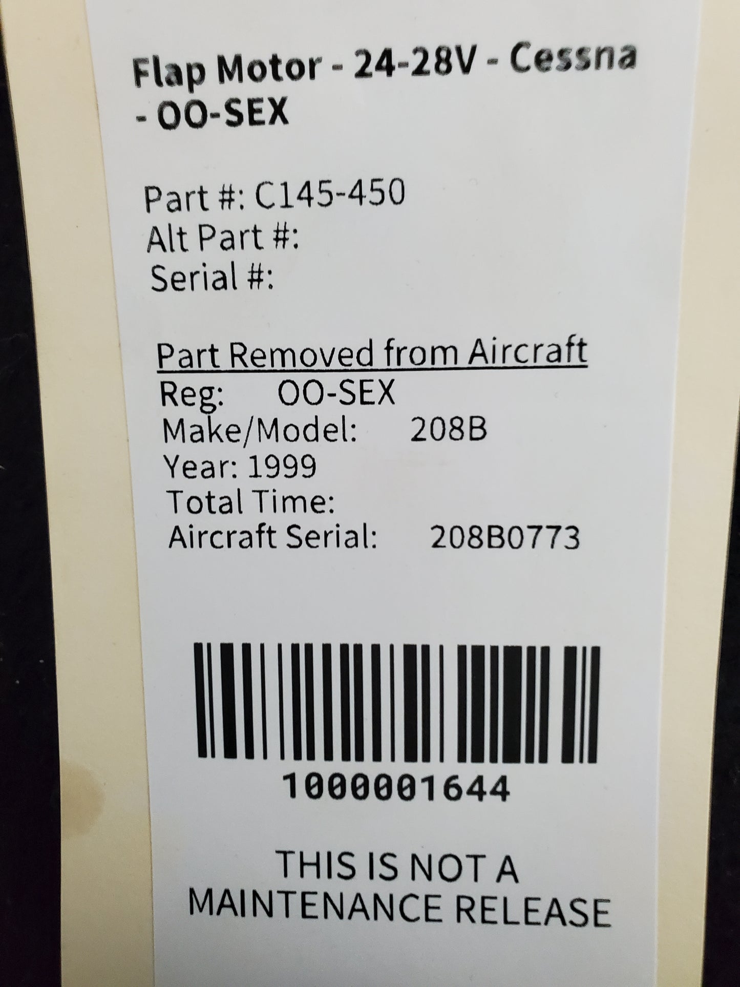 Flap Motor - 24-28V - Cessna - OO-SEX