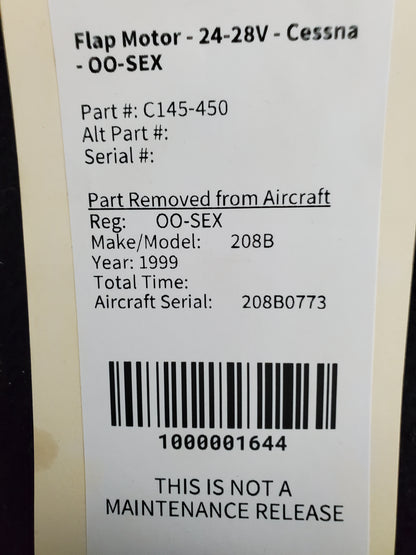 Flap Motor - 24-28V - Cessna - OO-SEX