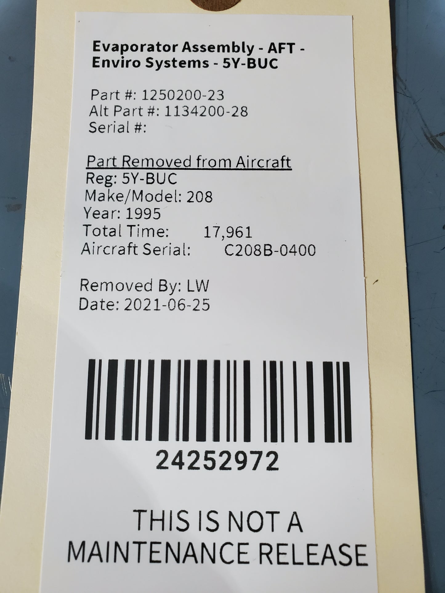 Evaporator Assembly - AFT - Enviro Systems - 5Y-BUC