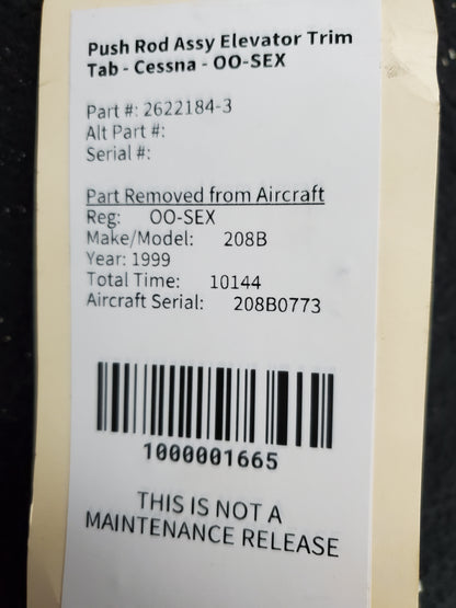 Push Rod Assy Elevator Trim Tab - Cessna - OO-SEX