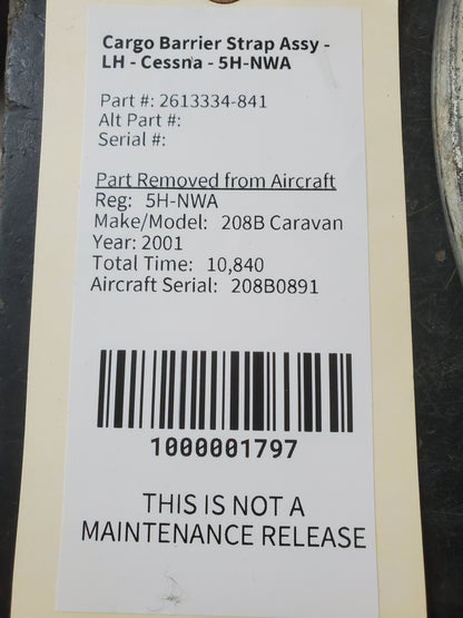 Cargo Barrier Strap Assy - LH - Cessna - 5H-NWA