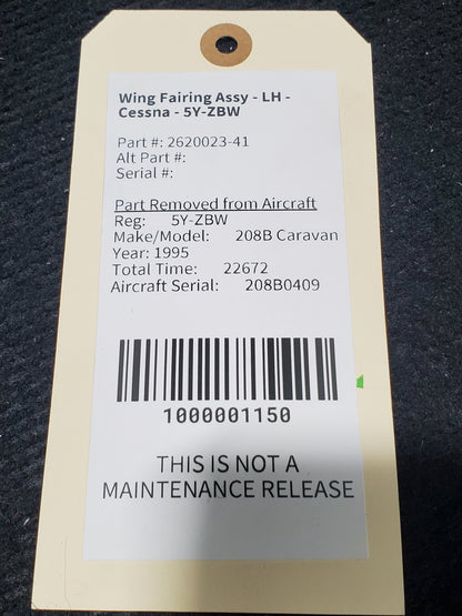Wing Fairing Assy - LH - Cessna - 5Y-ZBW