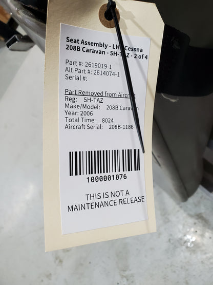 Seat Assembly - LH - Cessna 208B Caravan - 5H-TAZ - 2 of 4