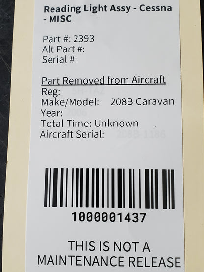 Reading Light Assy - Cessna - MISC