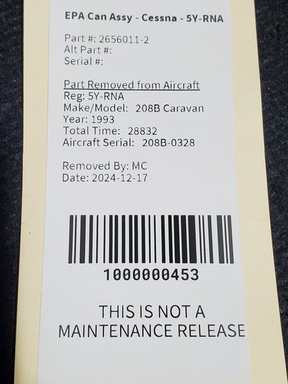 EPA Can Assy - Cessna - 5Y-RNA