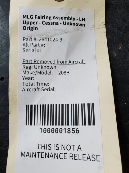 MLG Fairing Assembly - LH Upper - Cessna
