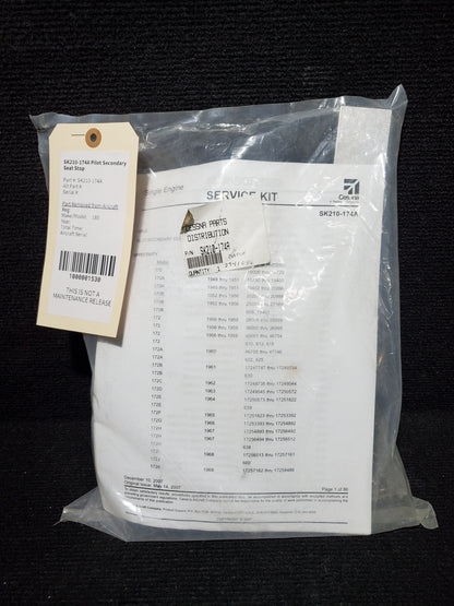 SK210-174A Pilot Secondary Seat Stop