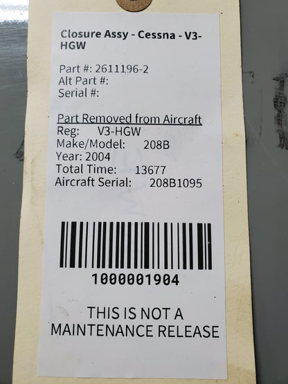Closure Assy - Cessna - V3-HGW
