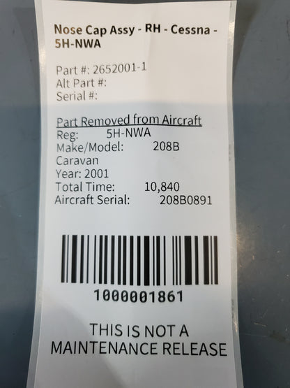 Nose Cap Assy - RH - Cessna - 5H-NWA