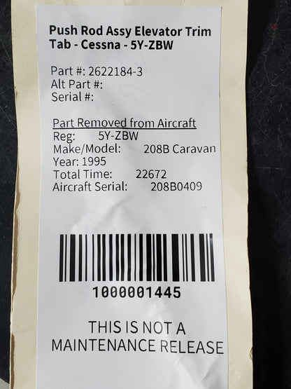 Push Rod Assy Elevator Trim Tab - Cessna - 5Y-ZBW