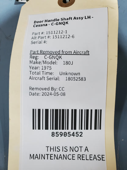Door Handle Shaft Assy LH - Cessna - C-GNQK