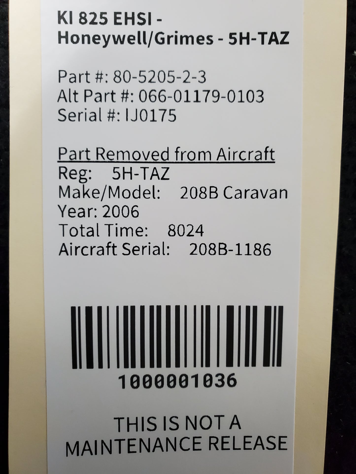 KI 825 EHSI - Honeywell/Grimes - 5H-TAZ