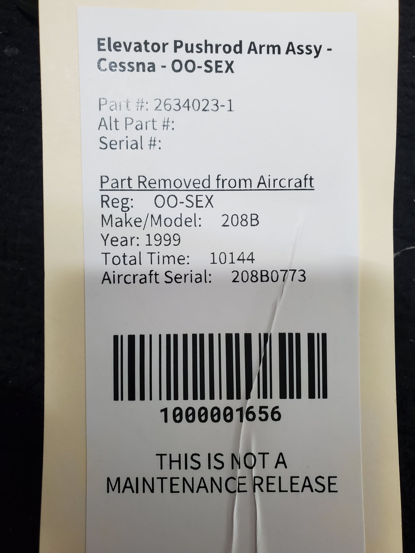 Elevator Pushrod Arm Assy - Cessna - OO-SEX