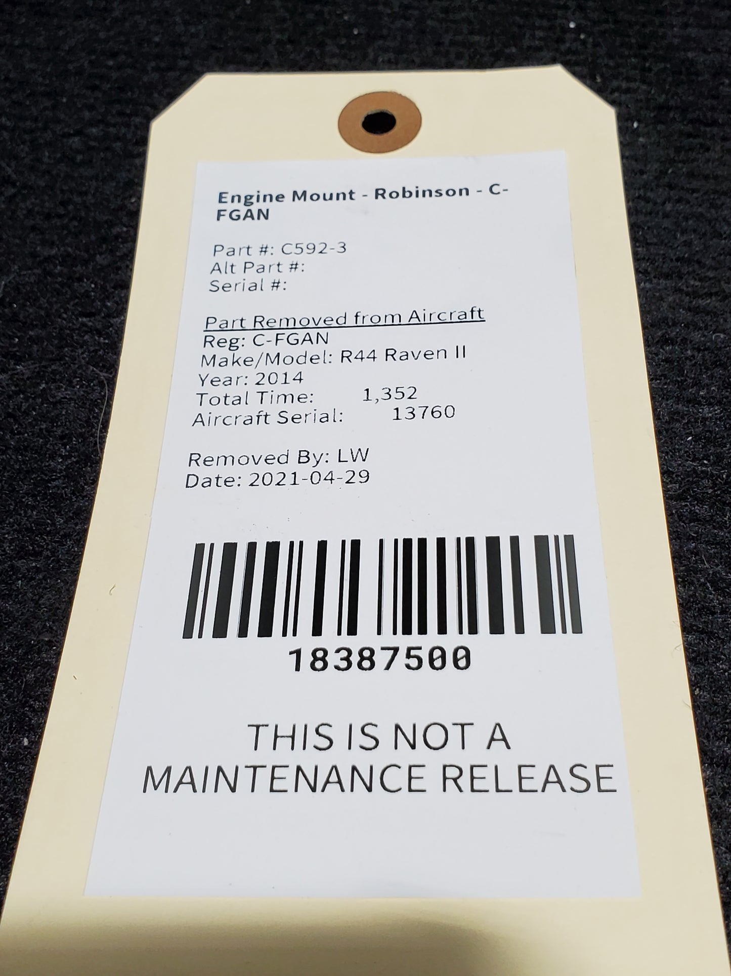 Engine Mount - Robinson - C-FGAN