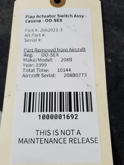 Flap Actuator Switch Assy - Cessna - OO-SEX